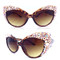 Opulent Majestic Cateye Sunglasses: Sparkling Peach, Peach AB, Aurora Borealis, and Capri Gold are sttrategically placed for maximum dazzle, sparkle, and gleam!