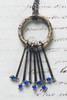 Antique Finish Tranquil Necklace with Lapis Beads