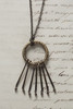 Antique Finish Tranquil Necklace with Smokey Quartz