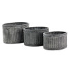 Metal Ribbed Oval Dolly - Set of 3