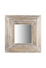 Washed Grey Square Frame Mirror - Small