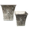 Zinc Square Planters