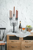 Black Iron Candelabra with Five Heads