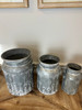 Metal Jars Set of 3