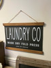 HANGING PAPER LAUNDRY SIGN