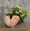 CEMENT OWL PLANTER -RED