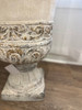 White LARGE ANTIQUE STYLE METAL MEDICI URN