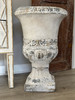 White LARGE ANTIQUE STYLE METAL MEDICI URN