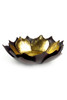 Gold Leafed Metal Lotus Candle Bowl - Large