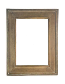 Wood Beaded Framed Mirror