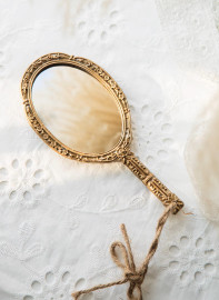 French Vintage Hand-Held Mirror Style B