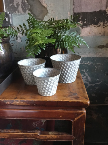 Honeycomb Pattern Pots - Set of Three