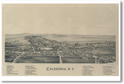 Caledonia NY - Aerial Vinatge Map
