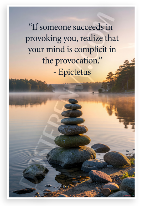 Epictetus "If Someone Succeeds in Provoking You" Inspirational 12x18 US Made Poster