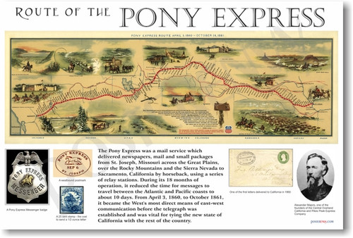 Pony Express - NEW Classroom Social Studies Poster