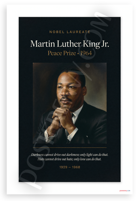 Martin Luther King Jr. Nobel Peace Prize Quote 12x18 US Made Poster