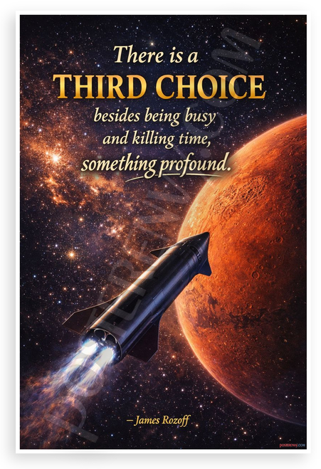 James Rozoff Third Choice Space Exploration 12"x18" US Made Poster