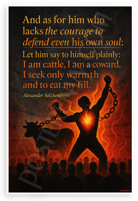 Alexander Solzhenitsyn Courage Quote Inspirational 12"x18" US Made Poster