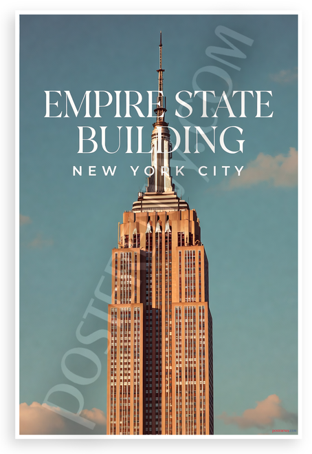 Empire State Building New York City Architecture 12"x18" US Made Poster