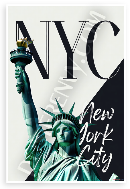 Statue of Liberty NYC New York City 12"x18" US Made Poster