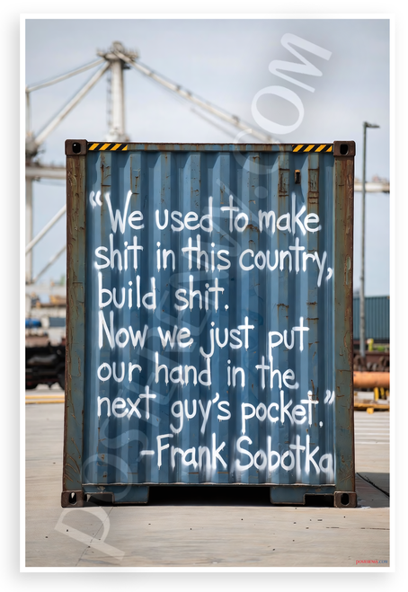 Frank Sobotka 'We Used to Make Shit' Quote Industrial 12"x18" US Made Poster