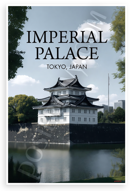 Imperial Palace Tokyo Japan Travel 12"x18" US Made Poster