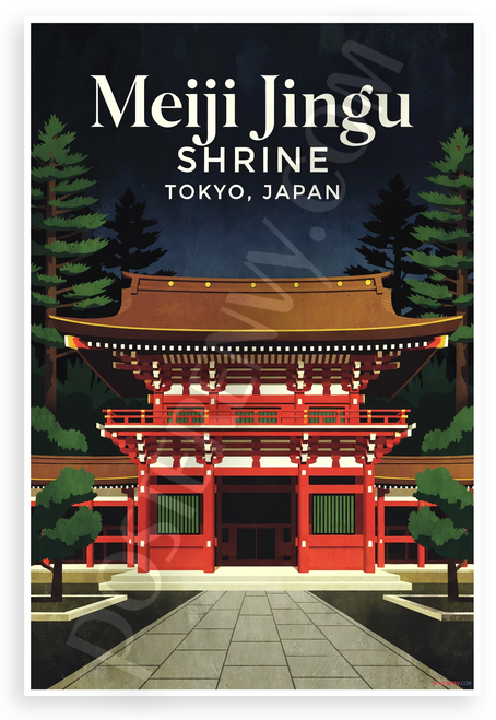 Meiji Jingu Shrine Tokyo Japan Travel 12x18 US Made Poster