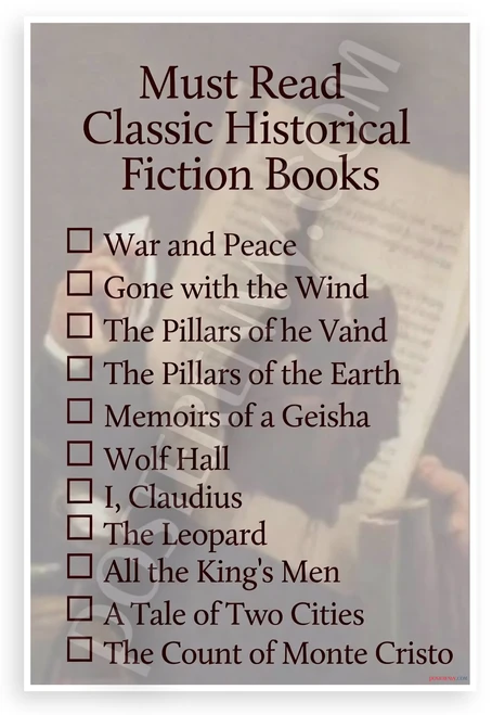 Must Read Classic Historical Fiction Books 12"x18" US Made Poster