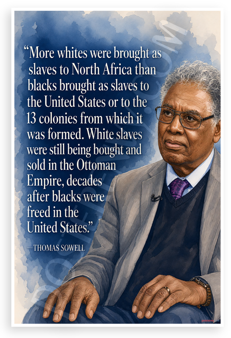 Thomas Sowell Slavery Quote Historical 12"x18" US Made Poster