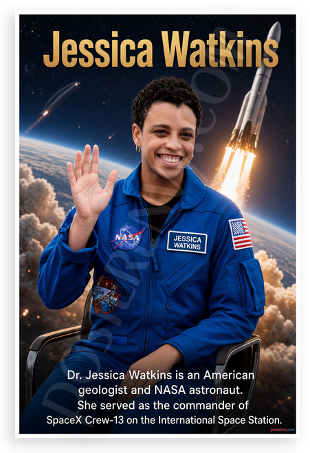 Jessica Watkins Astronaut NASA Space 12"x18" US Made Poster