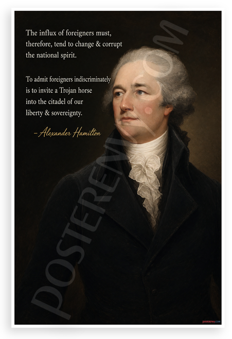 Alexander Hamilton Trojan Horse Quote Historical 12"x18" US Made Poster