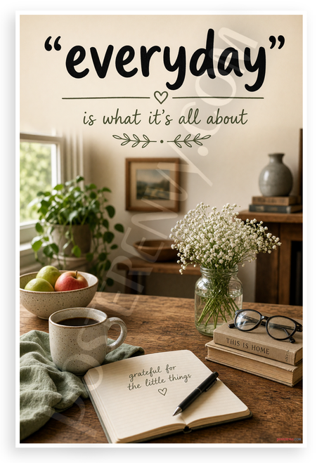 Everyday Is What It's All About Inspirational Quote 12"x18" US Made Poster