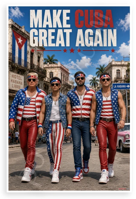 Make Cuba Great Again Patriotic Political 12"x18" US Made Poster