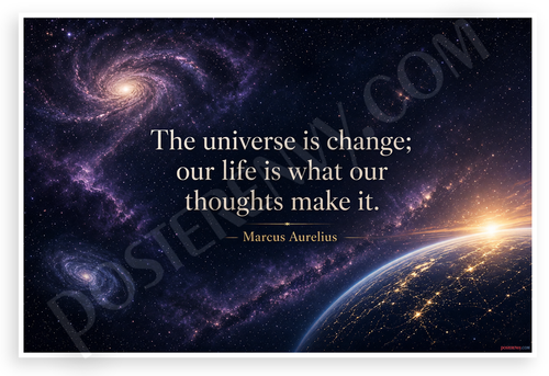 Marcus Aurelius "The Universe Is Change" Inspirational 12"x18" US Made Poster
