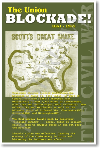 The Union Blockade - Civil War Poster