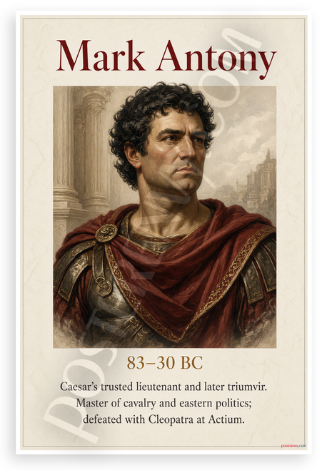 Mark Antony Roman General 83-30 BC Historical 12x18 US Made Poster
