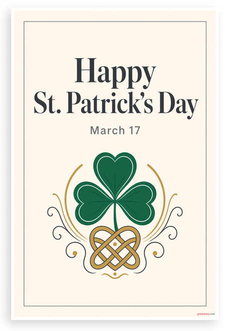 St. Patrick's Day March 17 Holiday 12"x18" US Made Poster