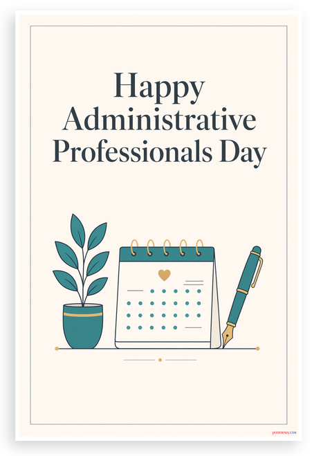 Administrative Professionals Day Office Celebration 12"x18" US Made Poster