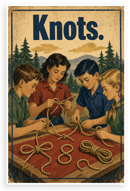Knots Vintage Camp Sign 12"x18" US Made Poster