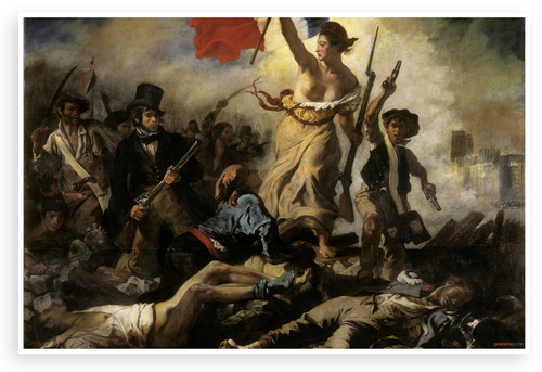Liberty Leading the People Eugene Delacroix 1830 Historical 12x18 US Made Poster