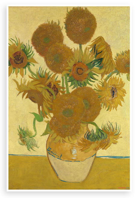 Vincent Van Gogh Sunflowers Vase 1888 Art 12"x18" US Made Poster