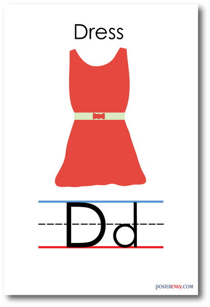 NEW LANGUAGE ARTS POSTER - The Letter D - Alphabet POSTER