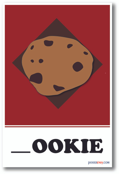NEW Classroom POSTER - Cookie Missing Letter Exercise