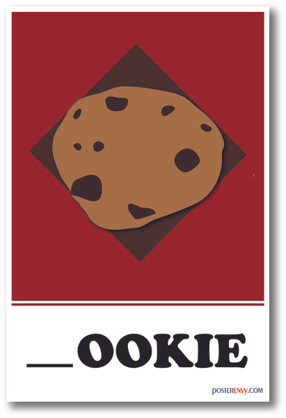 NEW Classroom POSTER - Cookie Missing Letter Exercise