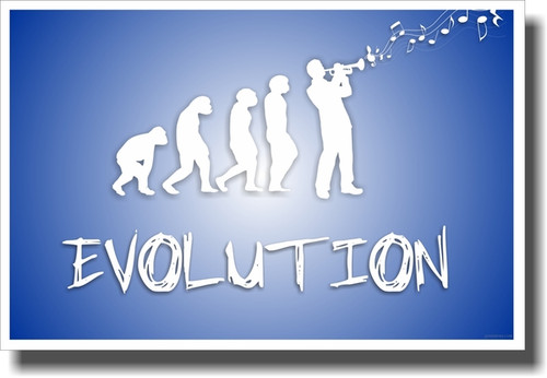 Trumpet Evolution - Black - NEW Music Poster