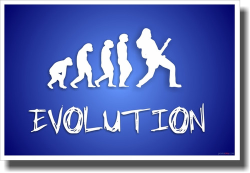 Guitar Evolution - Blue - NEW Music Poster