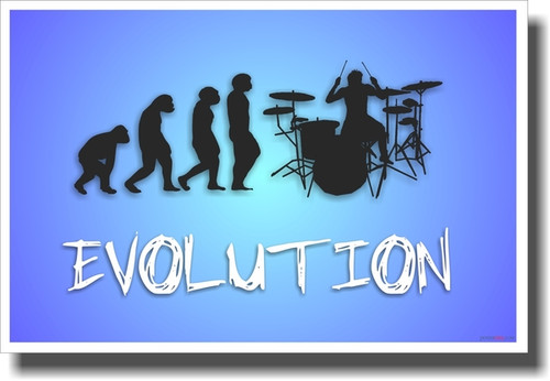 Drummer Evolution - NEW Music Poster