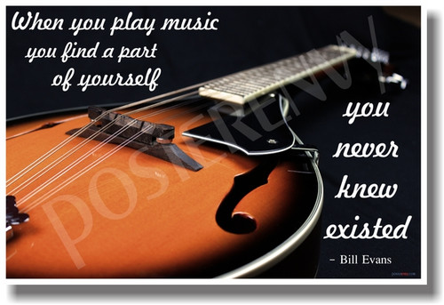 When You Play Music - Mandolin - NEW Music Poster