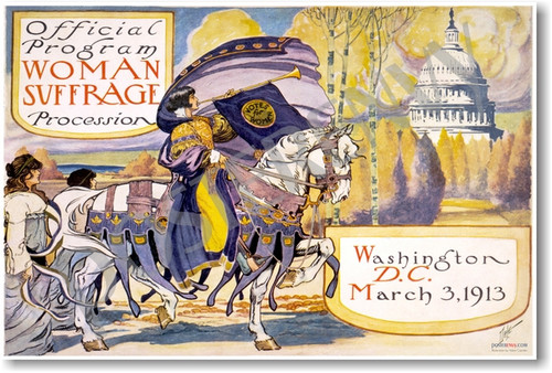 Woman Suffrage Procession Washington DC March 3 1913 - NEW Vintage Poster