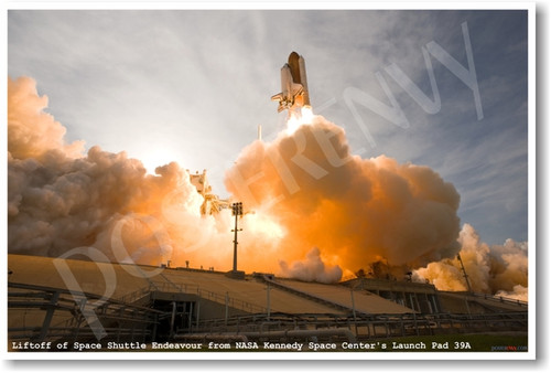 Liftoff of Space Shuttle Endeavor - NEW Space Astronomy Poster